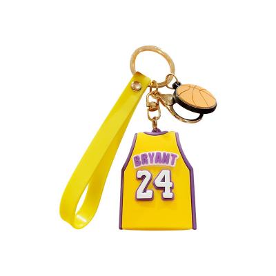 China Japan Kobe James Jersey Basketball Bag PVC Doll Car Key Chain Dangling Male Cute Cartoon for sale