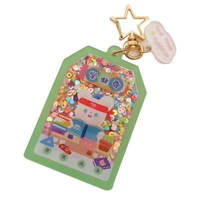 China Lovely Japan Cartoon Quicksand Acrylic Key Chain Accessories Gift for sale