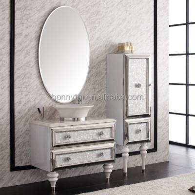 China Modern Theatrical Atractive Salon Makeup Frameless Oval Mirror for sale