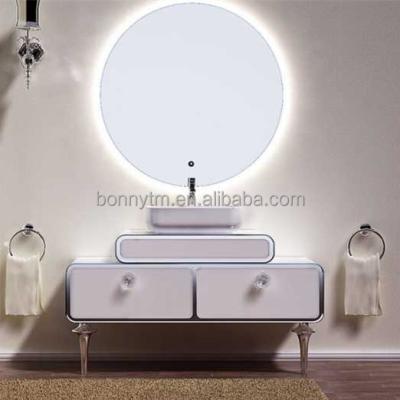 China Home/Hotel Furniture BONNYTM Quuality New Antique Design Round Bathroom Mirror Bathroom Vanity Cabinet YW-101 for sale