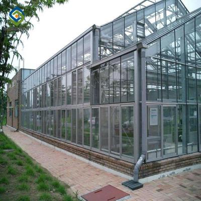 China Sainpoly Agriculture Vegetable Cheap Smart Glass Greenhouse Multi-span Hydroponic Flowers Fruit Greenhouse for sale