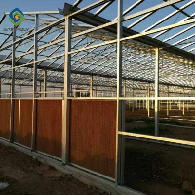 China Stable Structure Easily Assembled China Project Multi Span Agriculture PC Hydroponic Multi Leaf Greenhouse Glass Green House For Vegetables for sale