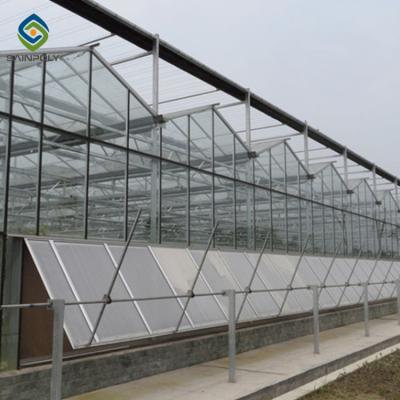 China Professional Shandong Greenhouse Supplies Fruits Flowers Nursery Venlo Seedling Vegetable Glass Greenhouse With Complete Systems for sale