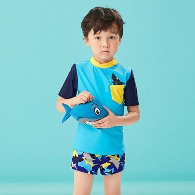 China UPF 50+ Breathable Protection Baby Kids Boy UV Short Sleeve Rashguard Clothes Top Swimwear Swimsuit for sale