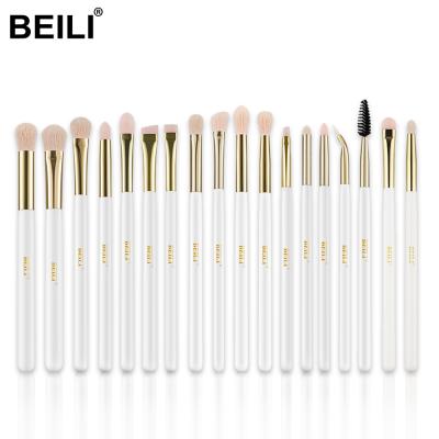 China 18pcs Private Label Makeup Brushes Durable Vegan Wool Fiber Eyeshadow Pencil Eyeliner Eyeliner Eyeliner Nano Beauty Makeup Brush for sale