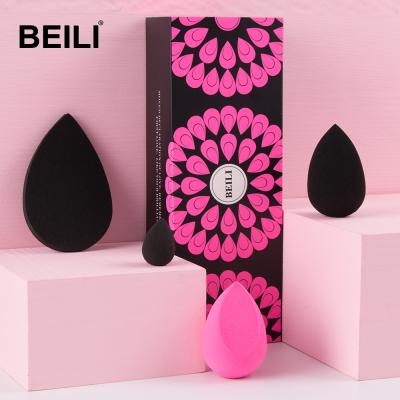 China BEILI Washable Cosmetic Wholesale Private Label Blender Shape Waterdrop Puff Dry Wet Use Makeup Tool Kit for sale