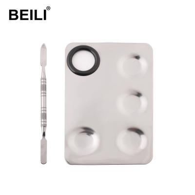 China BEILI Professional Foundation Makeup Palette Skin-friendly Cosmetic Palette With Spatulas for sale