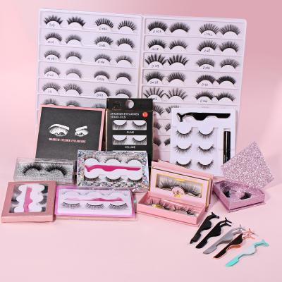 China BEILI Best Manufacturer 100% Real Hand Made Wholesale 5D Mink Eyelashes Double Layered 3D Fluffy And Soft Full Strip Lashes No Logo Private Label for sale