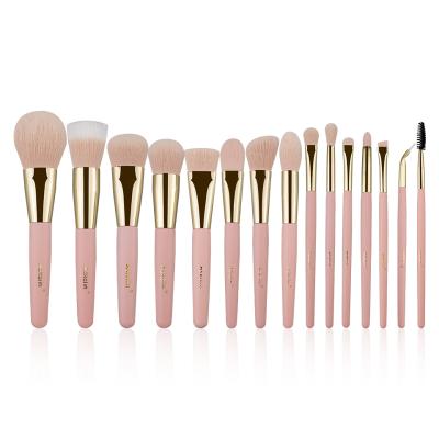 China BEILI Amazon AF15 Professional 15pcs Makeup Soft Set Brush Customized Makeup Brushes Face Beauty Eyeshadow Concealer Brush for sale