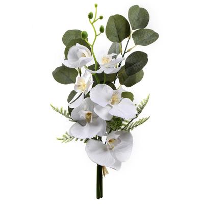 China Hot Sale Fashional Artificial Flowers Wedding and Tabletop Artificial Flowers Orchid Cloth Bouquet and Silk Flower for sale