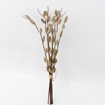 China Hot Selling Fashional Artificial Flowers Home Decoration Artificial Flowers Silver Willow Bouquet for sale