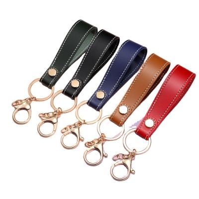 China Manufacturer Customized Key Chain Gifts Leather Key Pendant Colorful PU Leather Keychains for sale