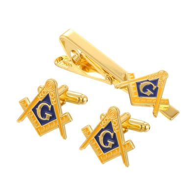 China Promotion Shirts Personalized Cufflinks Designs Custom Masonic Link and Cufflink Sets for sale