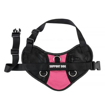 China Wholesale Best Seller Reflective Service Dog Vest With Removable SUPPORT DOG Patches Air Mesh Dog Harness for sale