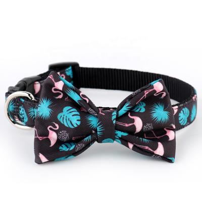 China Personalized Luxury Bow Tie Pet Collar Customized Dog Collar Pet Accessories for sale