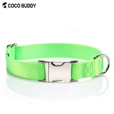 China Custom Quick Release Nylon Pet Cat Dog Collar Leads Safety Harness Training Glow Collar XS/S/M/L For Dog for sale