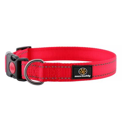 China Wholesale Reflective Dog Pet Collar Buckles Adjustable Eco Friendly Pet Nylon Collar for sale