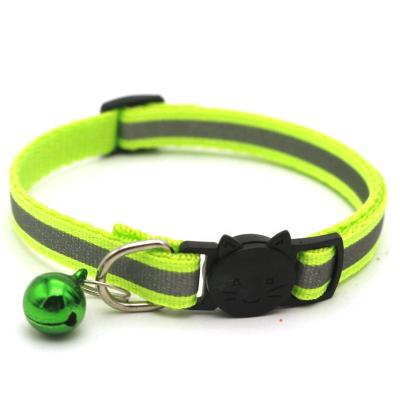 China Reflective Candy Colors Pet Cat Soft Nylon Color Light Safety Reflex Collar for Cats Dogs for sale