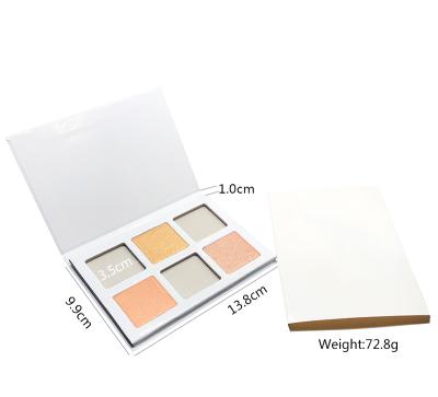 China Low MOQ Logo Glitter Star Diamond High Waterproof Dye Vegan Private Label Makeup Highlighter Bar Custom Palette for sale