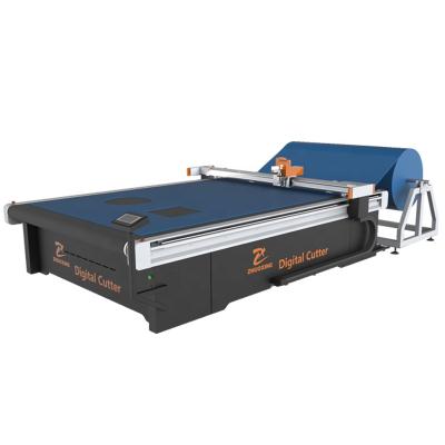 China Household Application Digital Supply Cutter And Automatic Feeding Cutting Machine For Sofa Fabric Carpet Softglass Curtain With Rotary Knife for sale