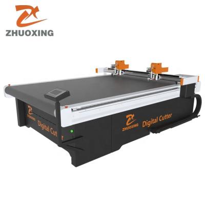 China Garment Shops ZHUOXING CNC Oscillating Knife Cutting Machine for Paper Box Carton Corrugated Paper and CNC Cutter for sale