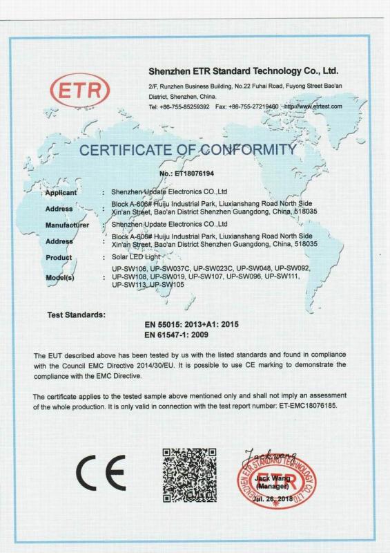 CE - Shenzhen Update Electronics Co., Ltd.