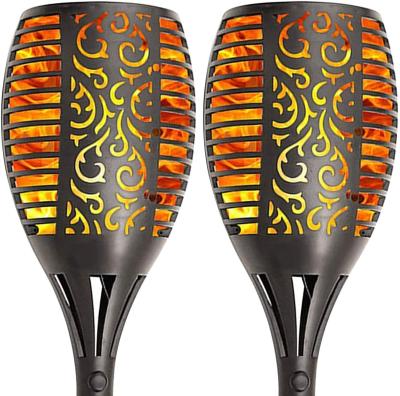 China Garden Patio Pathway Solar Power Flame Lamp Waterproof Flickering Solar Torch Lights 96 LED Solar Lighting Tiki Torch Landscape Decoration Outdoor for sale