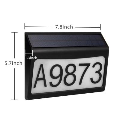 China New Waterproof Hotel Address Lighting Number Plates Solar Power Bedroom Door Lamp For Villa, Bedroom, Door for sale