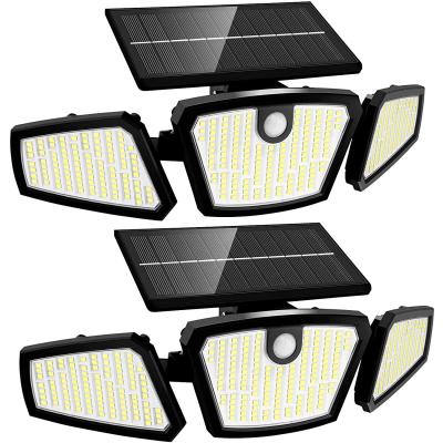 China Eco-friendly Solar Powered Outdoor Solar Powered Waterproof Super Bright IP 65 Solar Wireless Lights Motion Sensor 350 LED Wall Lights for sale