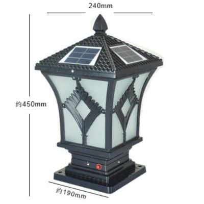 China Solar Powered Outdoor Pillar Barrier Lamp Solar Power Post Base Pathway Post Wall Solar Garden Light for sale