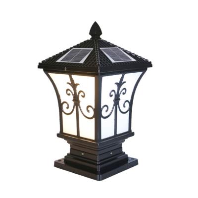 China Outdoor Pillar Light Pillar Light Pillar Solar Power Barrier Base Post Solar Garden Post Wall Base Pathway Lamp for sale