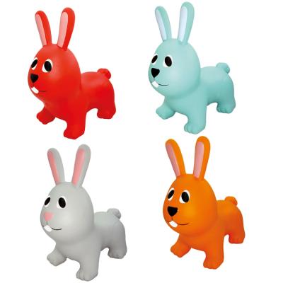 중국 Environment friendly PVC outdoor and indoor cute long eared rabbit animal toy bungee horse 판매용