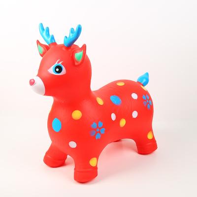 China PVC Hopping Ride On Bouncy Animal Toys Inflatable Jumping Deer For Kids Playing zu verkaufen