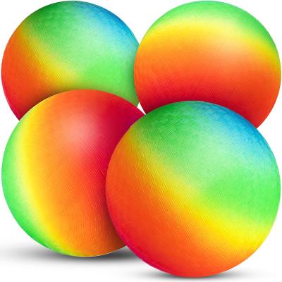 China 2021 wholesale sport goods PVC toy colorful balls promotional playground beach inflatable gift ball for kids for sale