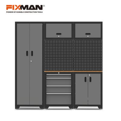 China FIXMAN Hot Sale Assembled Garage Metal Storage With Pegboard Tool Storage for sale