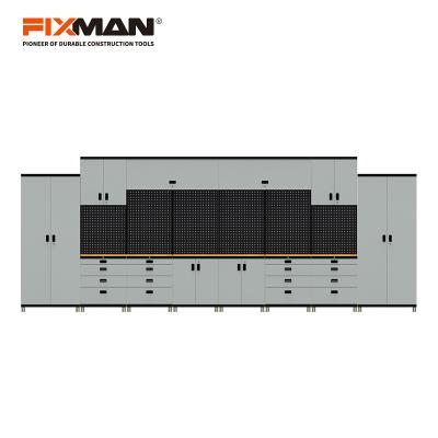 China High Quality Assembled FIXMAN GB33 Garage Storage System with Pegboard Metal Tool Station for sale