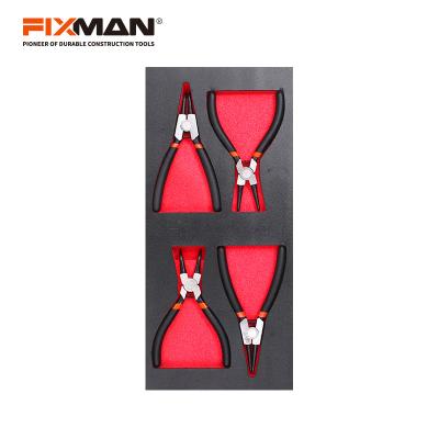 China FIXMAN 4PC XPE Durable Foam Tray Circlip Plier Modular Tool Set for sale