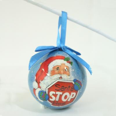 China 3 Inch Outdoor Printing Christmas Matt Sublimation Christmas Ball for sale