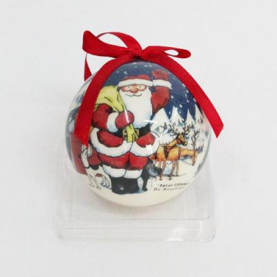 China Custom High Quality Handmade Christmas Decor Christmas Ball Opener 7.5cm Diameter Christmas Ball for sale