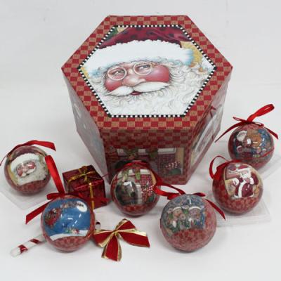 China Christmas High Grade Christmas Ball Set With Color Paper Gift Box Packing for sale