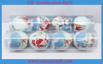 China Promotional Christma Tree Decoration Christmas Glass Ball Packed in PVC or PET tube for sale