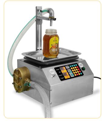 China Food Full Automatic Sub Weighing Filling Machine Honey Sesame Paste Edible Oil Glue Viscous Liquid, liquid filling machine for sale