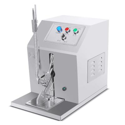 China Hotels Ham sausage electric induction foot button machine bread bag sealing U-type punch card machine edible mushroom bag tying machine for sale