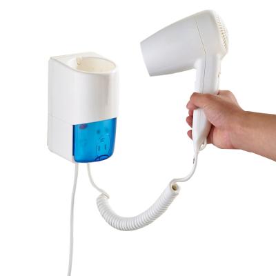 China Hotel Falin Fl-2102 1300w Bathroom Wall Mount Plastic Hair Dryer With Blue Cover Base for sale