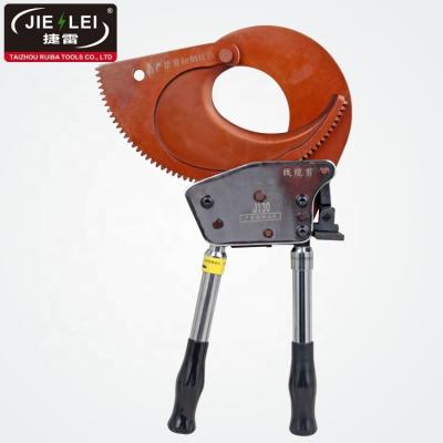 China Armored Cu/Al Cable Cut J130 Cu/Al Cable Up To Diameter 50 Mm Ratchet Cable Cutter for sale