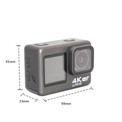 China About 24MP Double Cheap Real Screen EIS WIFI 4K 60fps Outdoor Waterproot Action Sports Camera for sale