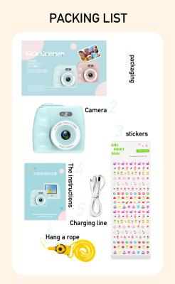 China 2.0 Inch Mini Digital Camera Gift Toy 1080p Video Recording Cute Function Children Kids Camera for sale