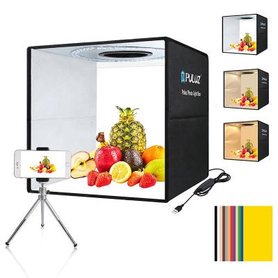 China Oxford Cloth Tent Photography Soft Box Kit 40Cm Portable Led Light Photo Studio Shooting Box With 12 Color Backgrounds for sale