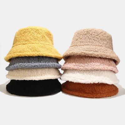 China European and American style sell 2021 wholesale furry winter bucket hats for women fluffy empty bucket hat for sale