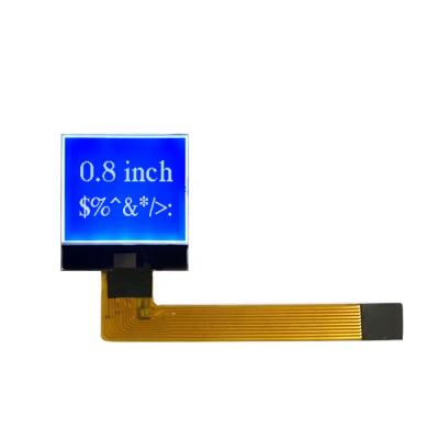 China OEM Small LCD STN LCD Display 64x64 Blue Negative LCD Display With 0.8 Backlight for sale